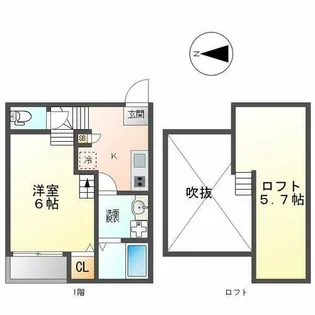 ハーモニーテラス外山【1階】の間取り