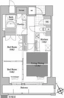 プライムメゾン高見【1階】の間取り