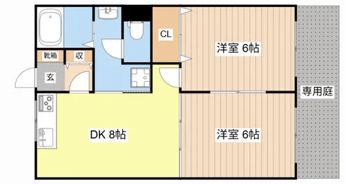 グリーンコートⅠ【114号室】の間取り