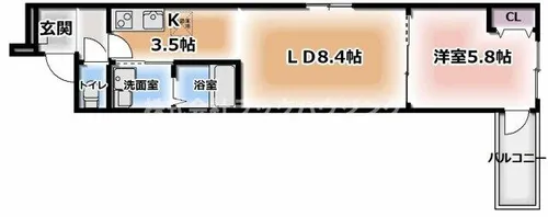 フジパレス門真浜町Ⅱ番館【1階】の間取り