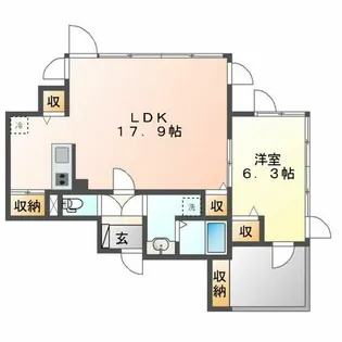 プレミアムコート葵【1111号室】の間取り