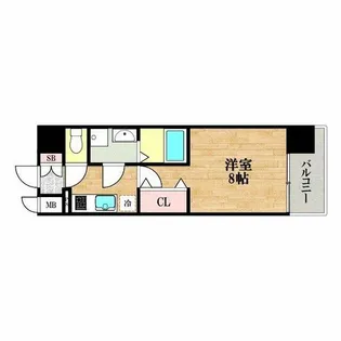 ワールドアイ難波南PORTA【13階】の間取り