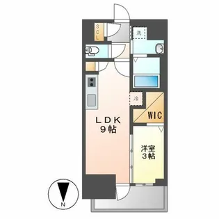 エステムコート名古屋TWIN WEST【1201号室】の間取り