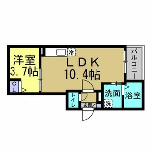 Jack shinhamaⅠ【2階】の間取り