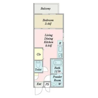 MOVE中村公園GRANDE【3階】の間取り