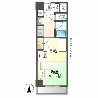プログレンス栄【204号室】の間取り