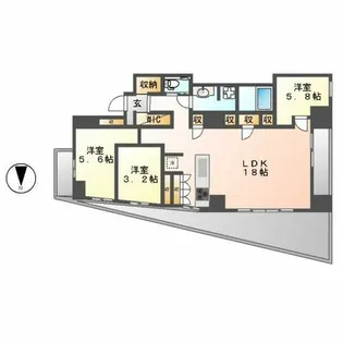 MOTHER(吹上)【1501号室】の間取り