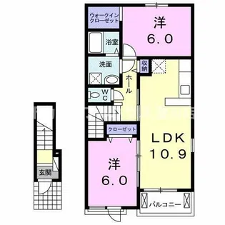 アンフルラージュ【2階】の間取り