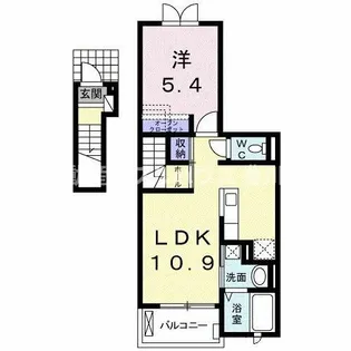 愛知県豊川市豊川町伊呂通【アパート】の間取り