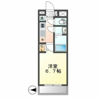 プレサンス丸の内流雅【2階】の間取り