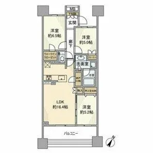プラウドタワー春日井【7階】の間取り