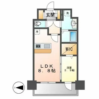 メイクス矢場町Ⅱ【601号室】の間取り