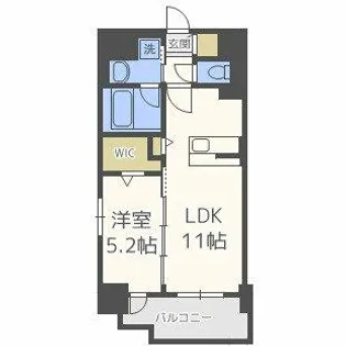 セレーナコンフォルト天神橋【7階】の間取り