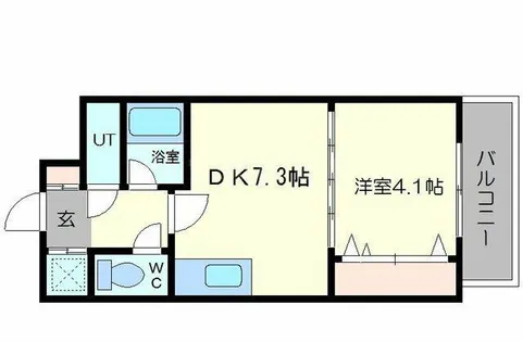 ONE ROOF FLAT TENJINBASHI【6階】の間取り