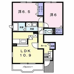 クリスマスローズⅡ【1階】の間取り