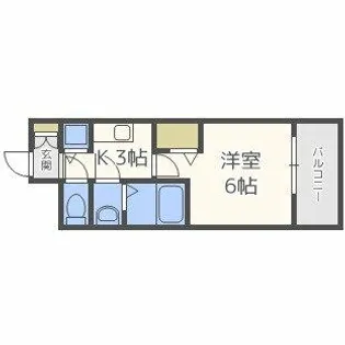 プレサンス梅田北ザ・ライブ【5階】の間取り