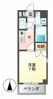 セントラルウイング【401号室】の間取り