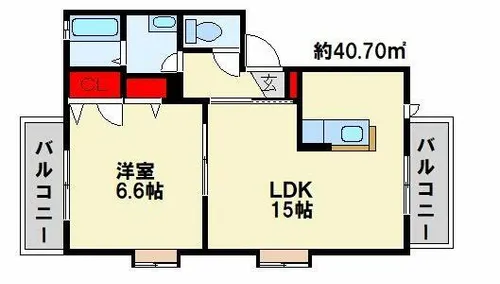 エステーラ【201号室】の間取り