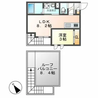 GRANDTIC大曽根北【201号室】の間取り