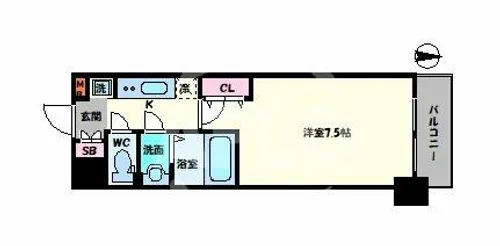 Luxe今里Ⅱ【13階】の間取り
