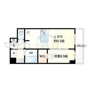 プレサンスDOMECITYコレーレ【2階】の間取り
