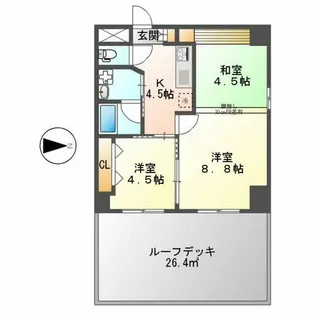 カーサビアンカ黒川【301号室】の間取り