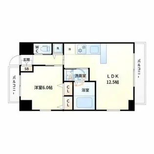 スプランティッド新大阪キャトル【9階】の間取り