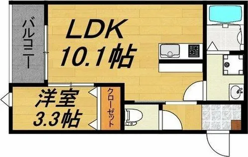 LECOCON一宮Ⅵ【2階】の間取り