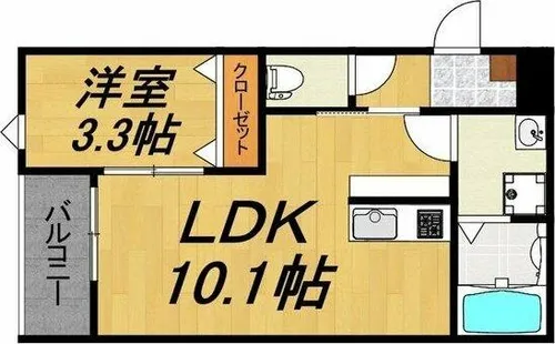 LECOCON一宮Ⅵ【2階】の間取り