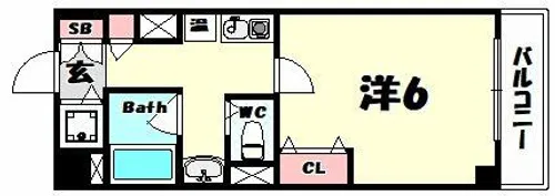 中山手ミオ壱番館【5階】の間取り