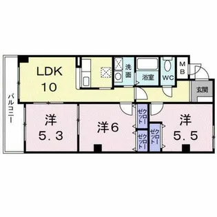 サンシャイン中川【4階】の間取り