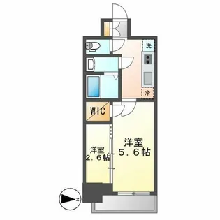 エステムコート名古屋新栄Ⅵ アートテラス【1003号室】の間取り