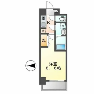 S-RESIDENCE金山West【4階】の間取り