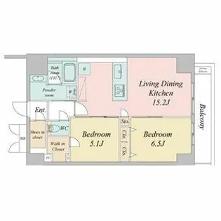 ルネフラッツ今池駅前SOUTH【907号室】の間取り