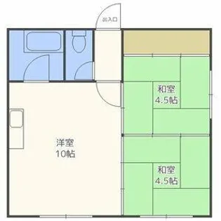 ライラックマンション屯田【2F号室】の間取り