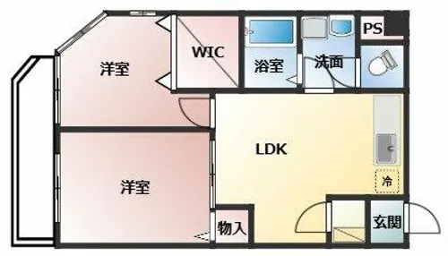 ラトゥール割塚【3階】の間取り