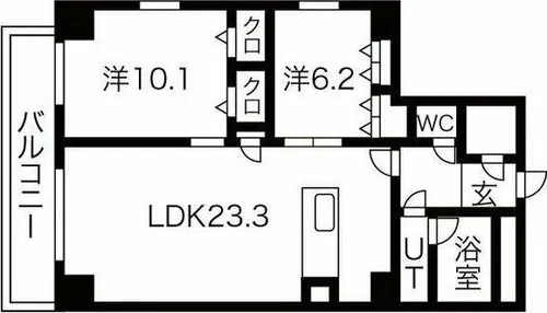 JMFレジデンス名駅南(旧 Dimora名駅南)【7階】の間取り