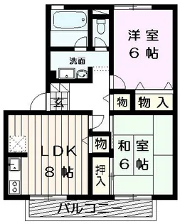 サンヴィレッジC棟【102号室】の間取り