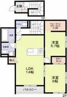 Coco Ange【2階】の間取り