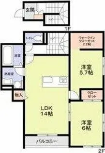 Coco Ange【2階】の間取り