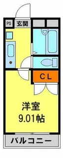 南花屋敷エイティーンハウス【102号室】の間取り