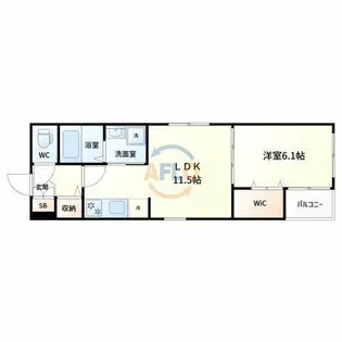 グランツ上新庄【2階】の間取り