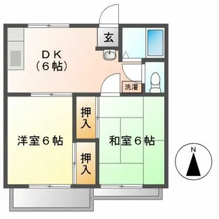 レピュート堀部ハイツ【203号室】の間取り