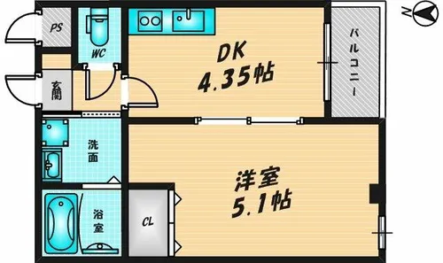 ラガーパレス花園【305号室】の間取り