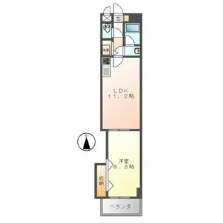 グローバル畑江【5階】の間取り