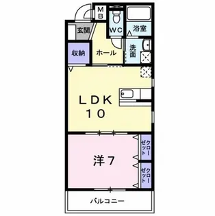 ボーロジュマン・Y【1階】の間取り