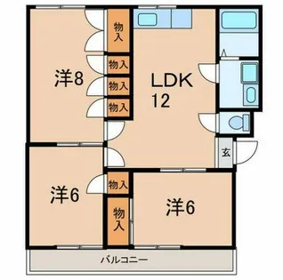 山手マンション【201号室】の間取り