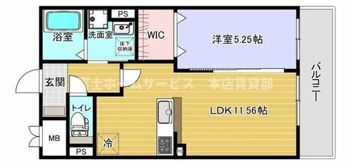 EXハイツ南住吉Ⅰ【1階】の間取り