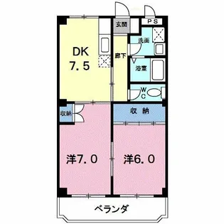 マリッチ柴田【1階】の間取り