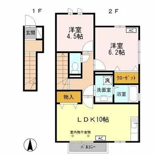 Depature(デパチュール) B【2階】の間取り